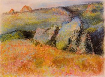 Edgar Degas : Landscape with Rocks